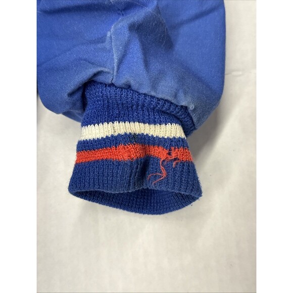 Vintage Bomber Jacket Size 6 Boy Blue American Flag Patriotic - Picture 10 of 16